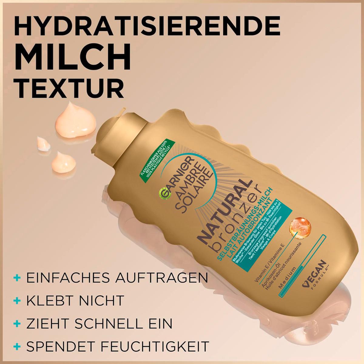 Produktbild Garnier Ambre Solaire Natural Bronzer Selbstbräunungs-Milch 2 von 7