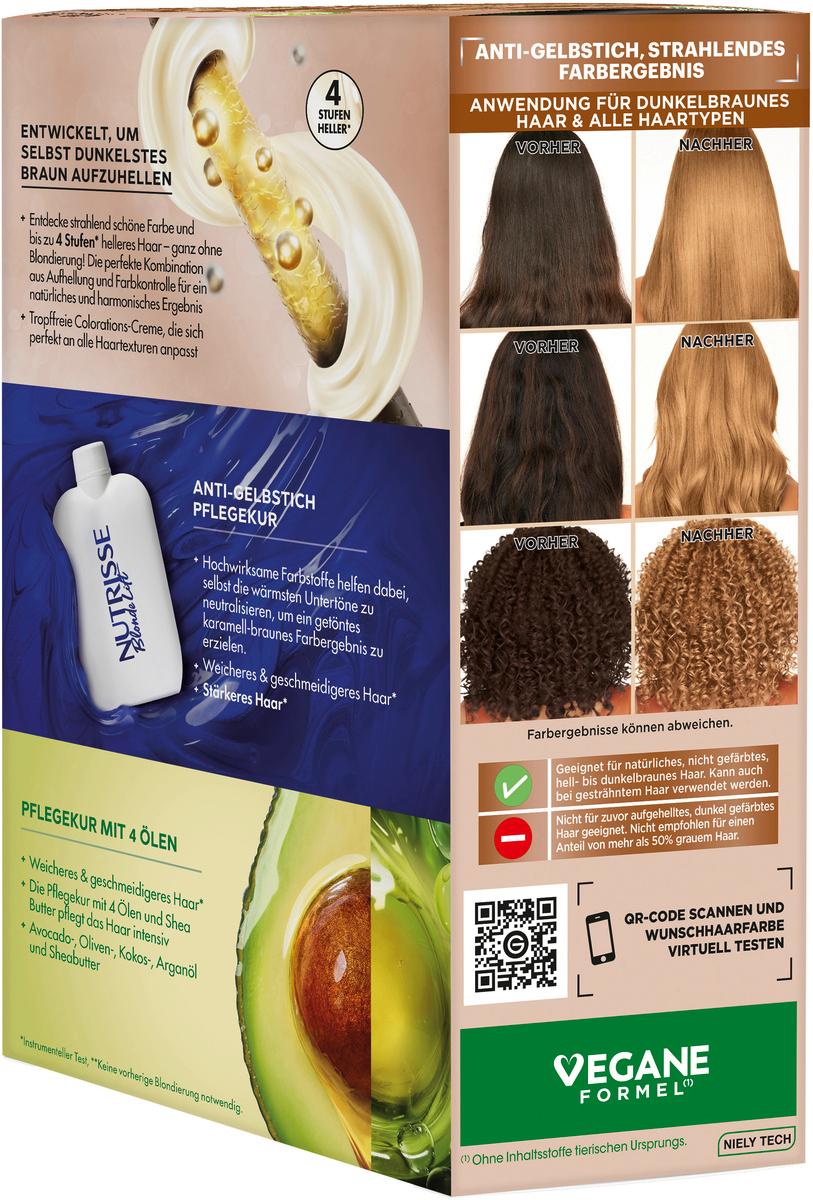 Produktbild Garnier Nutrisse Blonde Lift Karamell Toffee - Aufhellung für dunkles Haar UL2 4 von 9