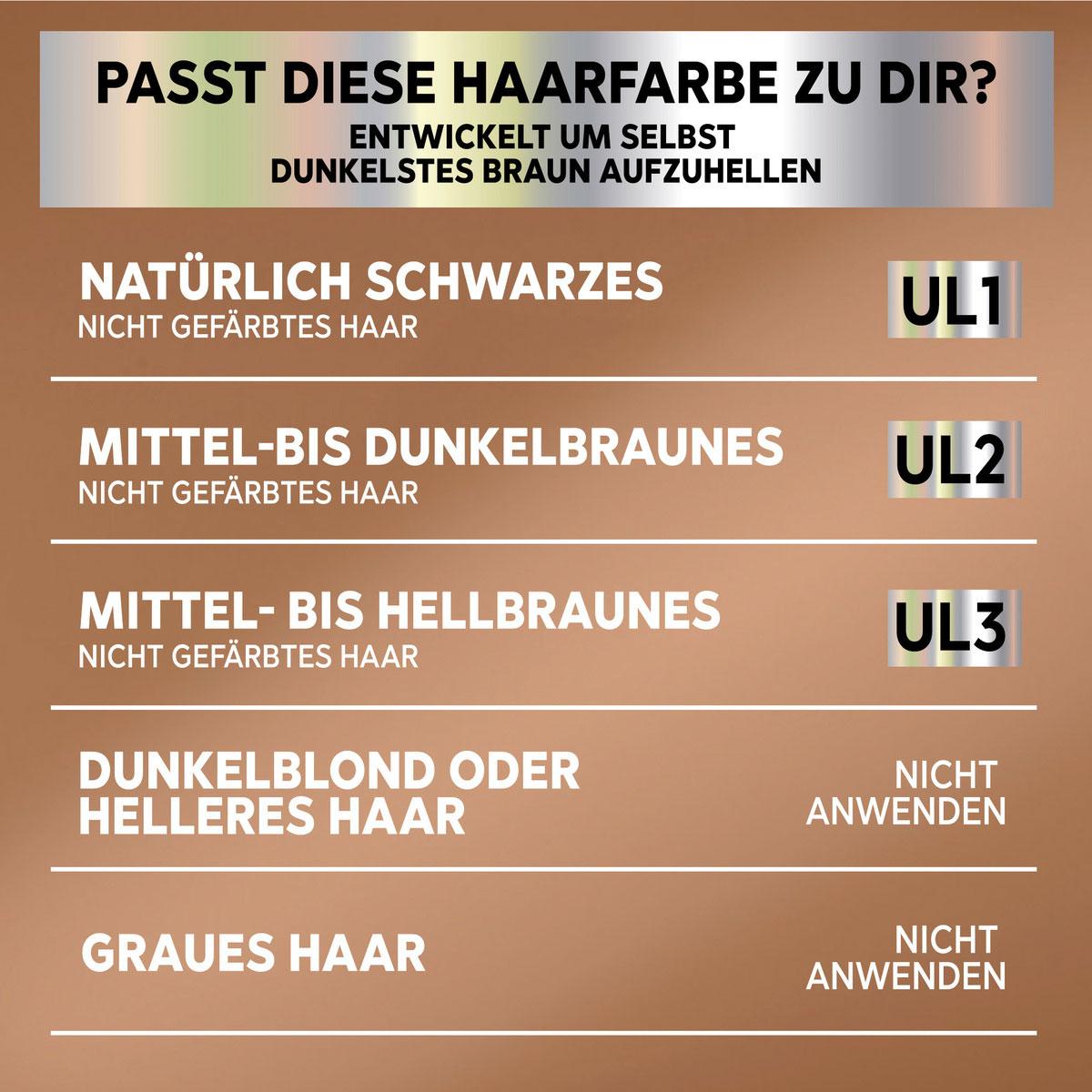 Produktbild Garnier Nutrisse Blonde Lift Karamell Toffee - Aufhellung für dunkles Haar UL2 9 von 9
