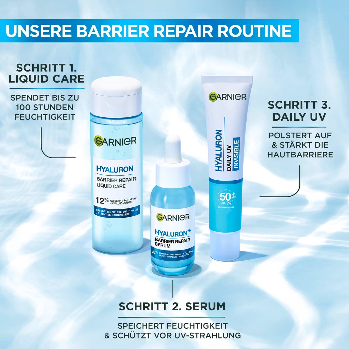 Produktbild Garnier Hyaluron Barrier Protect Daily UV Fluid LSF50+ Invisible 10 von 12