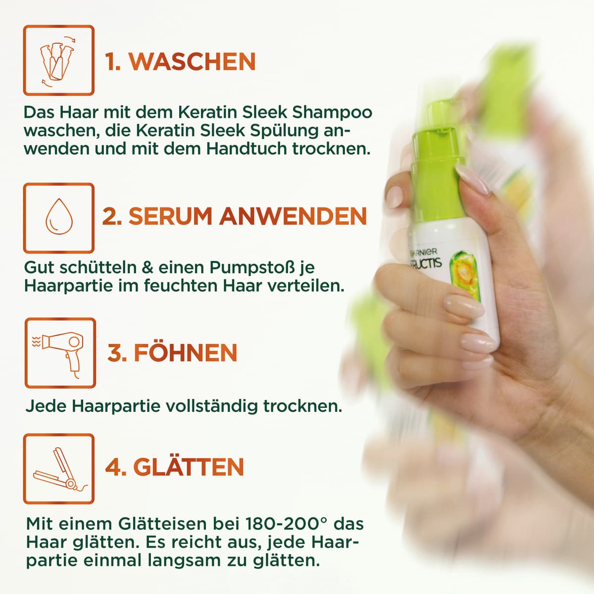 Produktbild Garnier Fructis Sleek & Stay Heat-Activated Serum 5 von 6