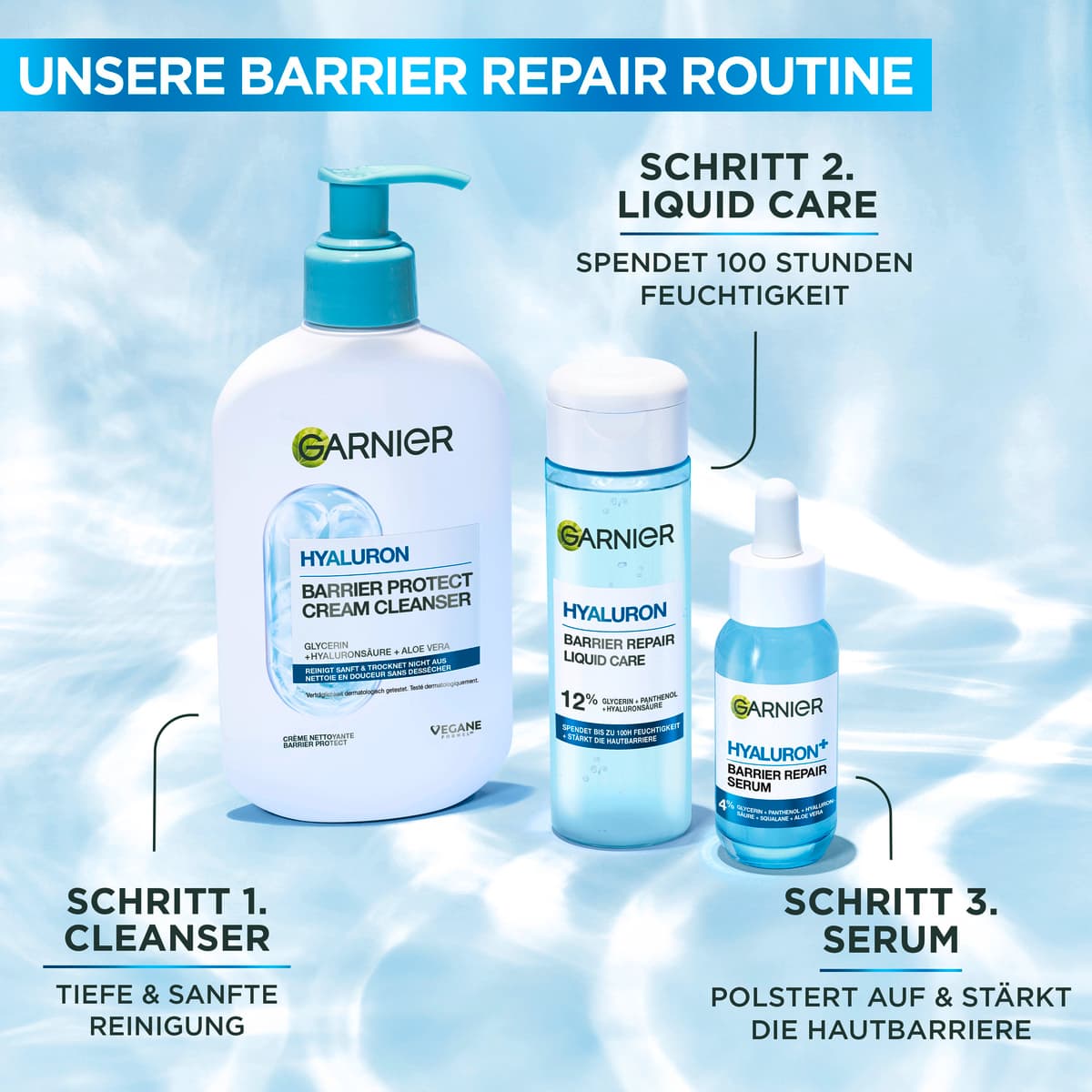 Produktbild Garnier Hyaluron Barrier Protect Cream Cleanser 7 von 9