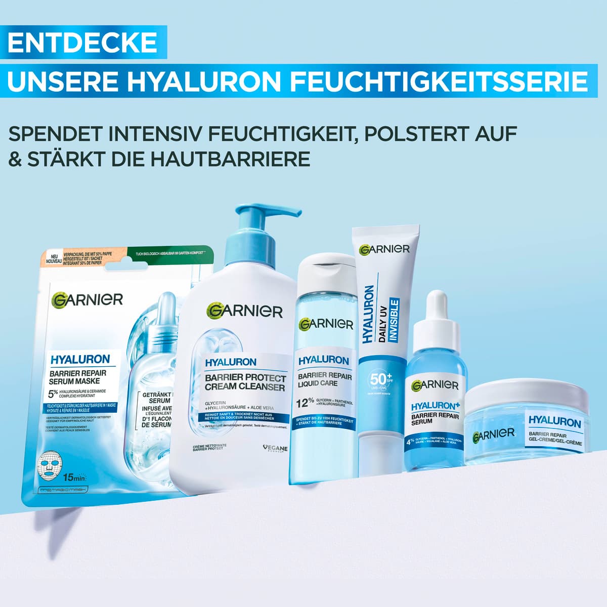 Produktbild Garnier Hyaluron Barrier Protect Cream Cleanser 8 von 9