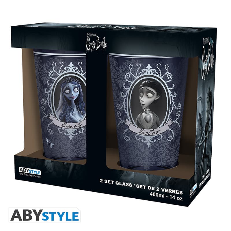 CORPSE BRIDE - 2 XXL Gläser - Victor & Emily x2