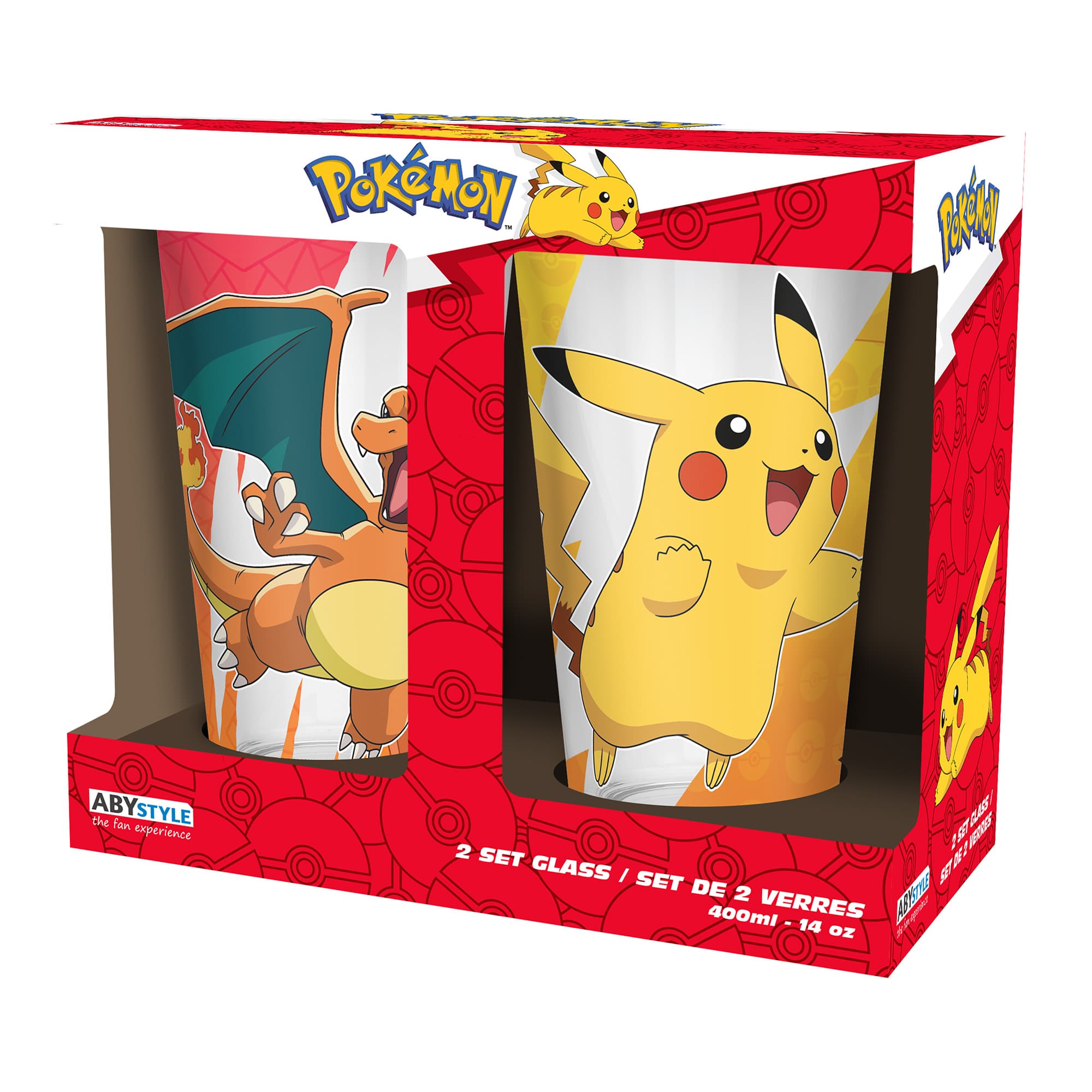 POKEMON -  XXL Gläser - Pikachu & Charizard x2