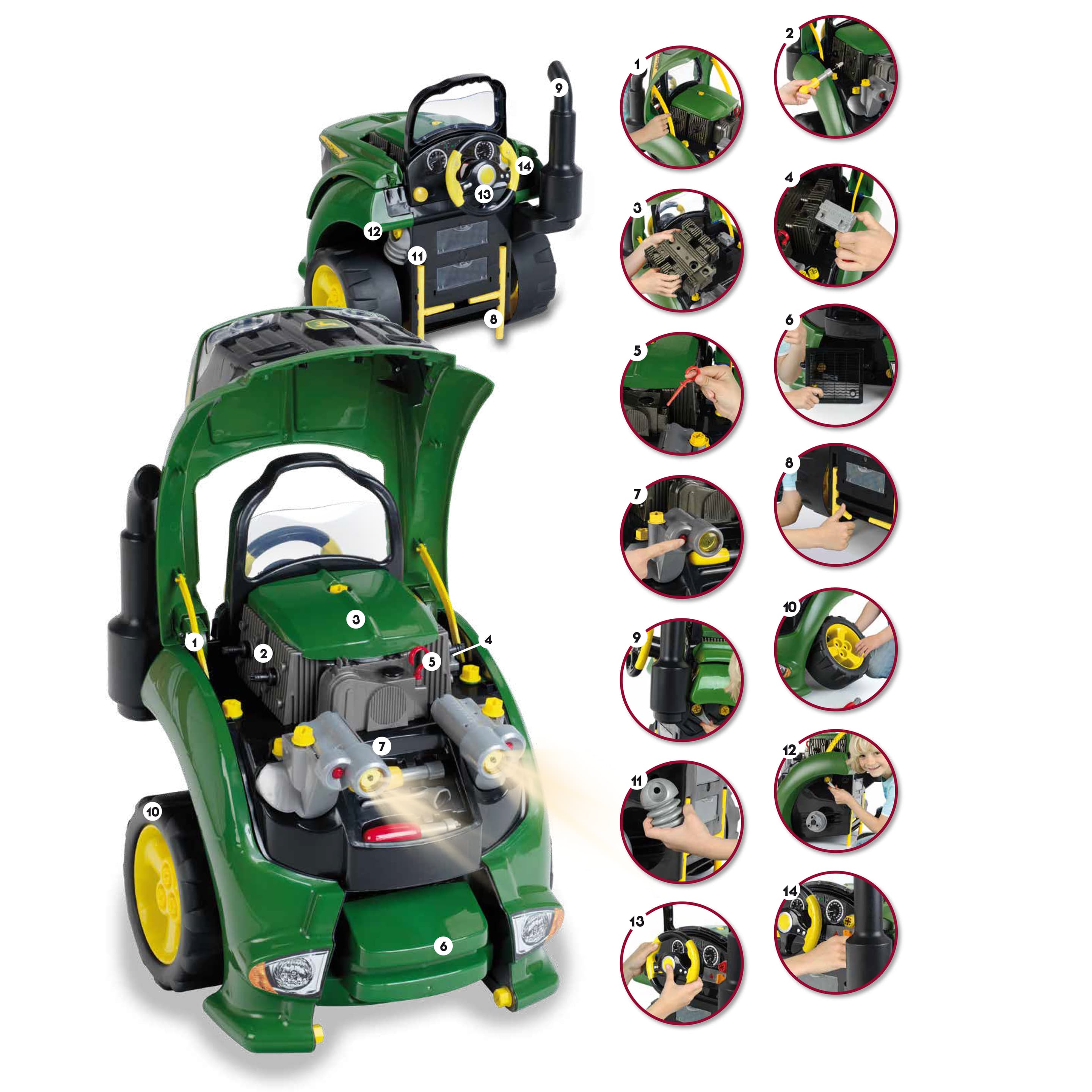 Produktbild Theo Klein 3916 John Deere Tractor Engine 5 von 7