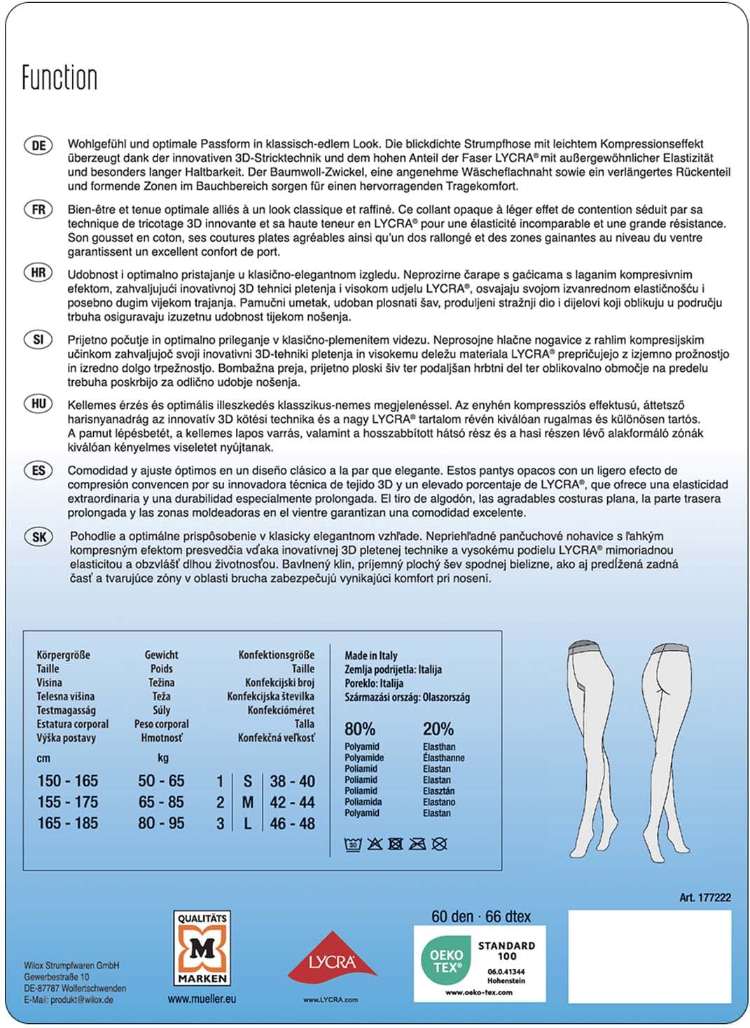 MOVE UP Damen Feinstrumpfhose Wellness 60 DEN