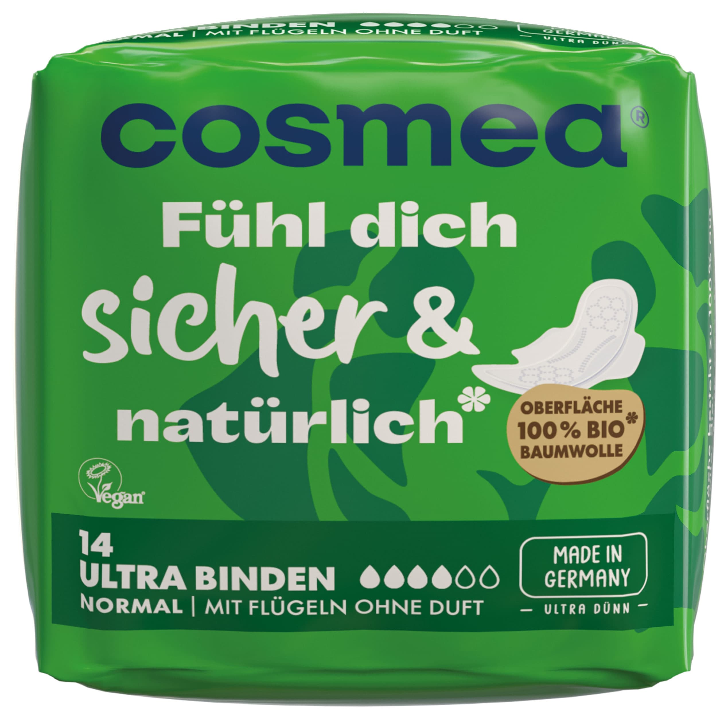 Hygienické vložky Cosmea® Ultra organické a vegánske normálne