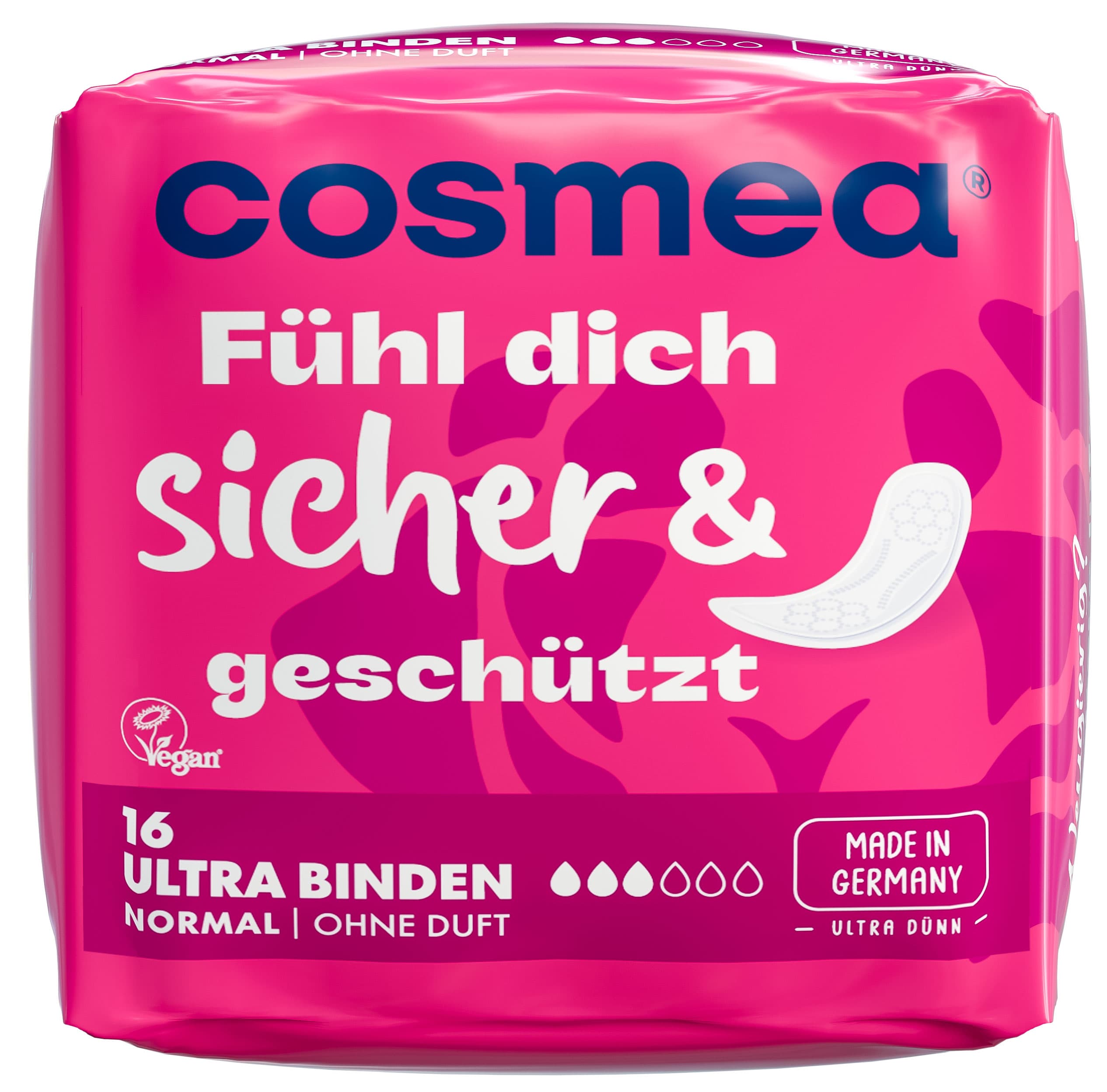 Cosmea® Ultra Binden, vegan, Geruchsschutz, Normal ohne Duft