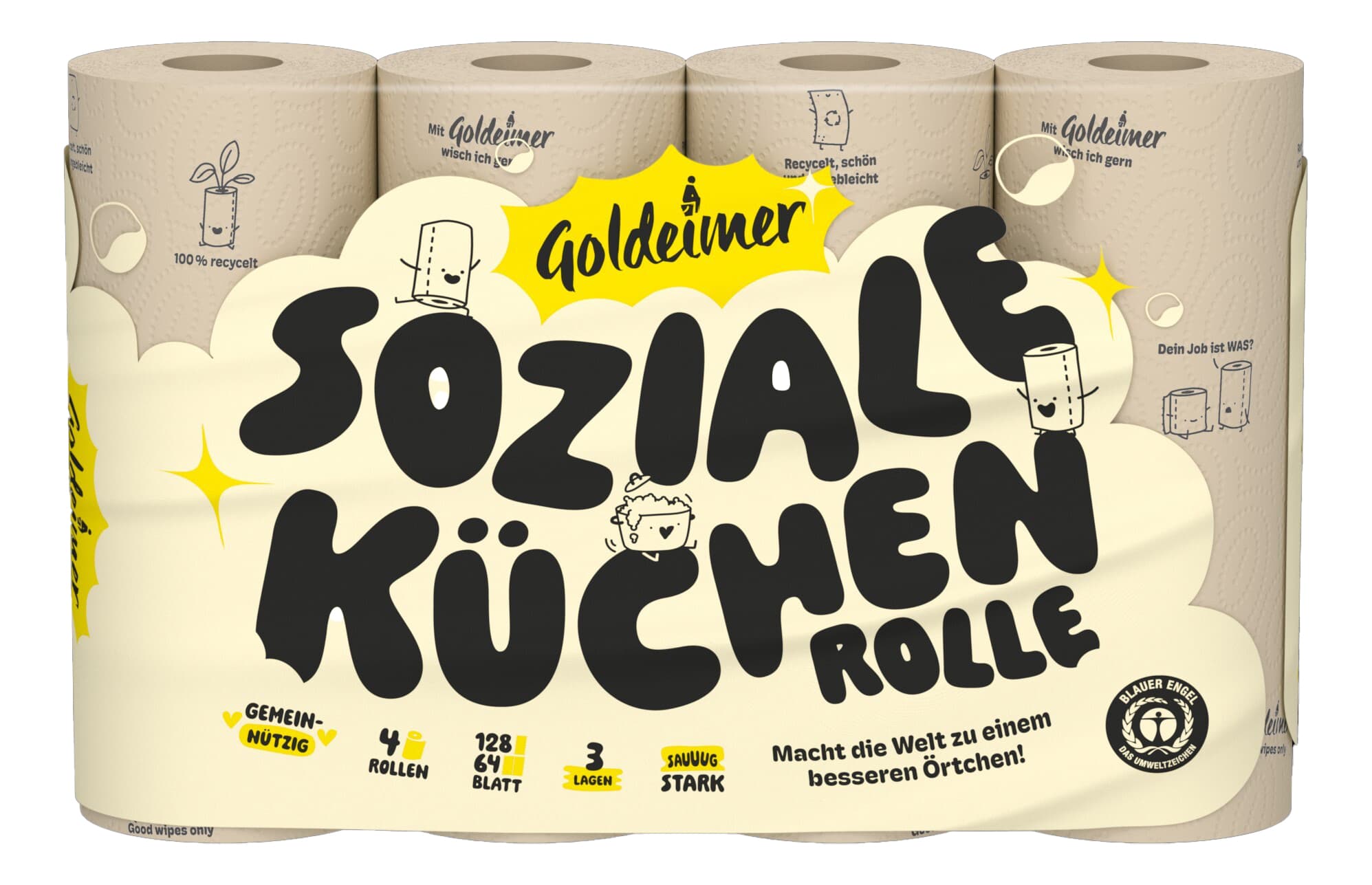 Goldeimer Soziale Küchenrolle Good Wipes Only