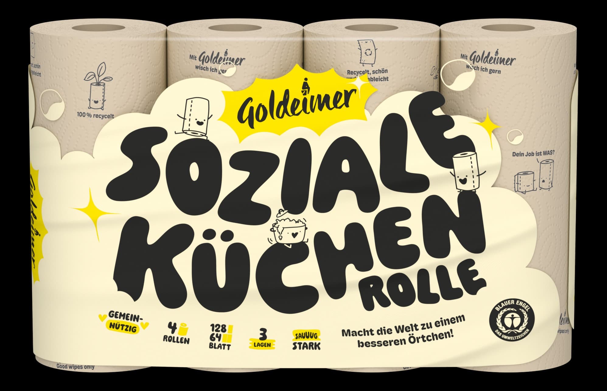 Goldeimer Soziale Küchenrolle Good Wipes Only