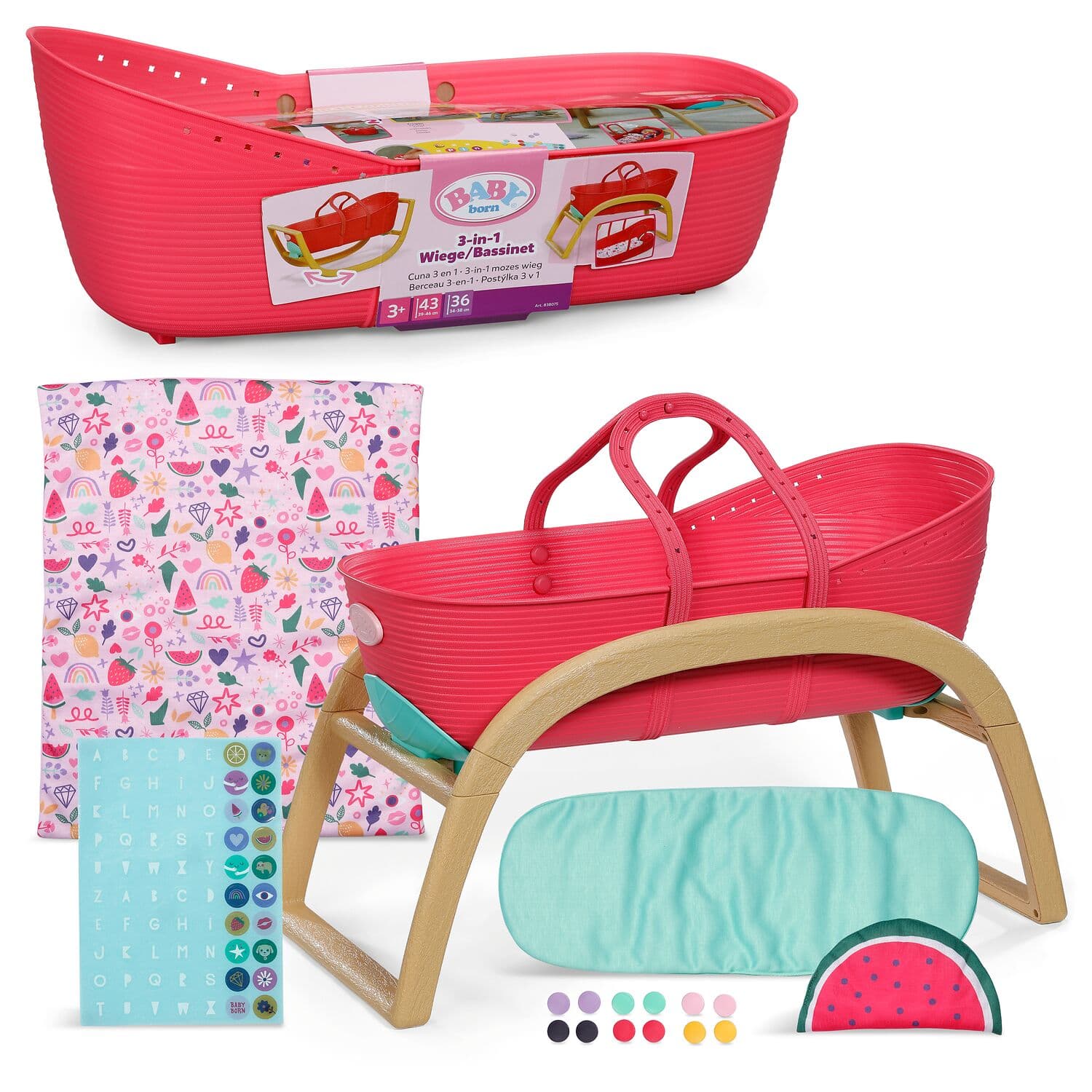BABY born 3 in 1 Wiege mit Pinplay