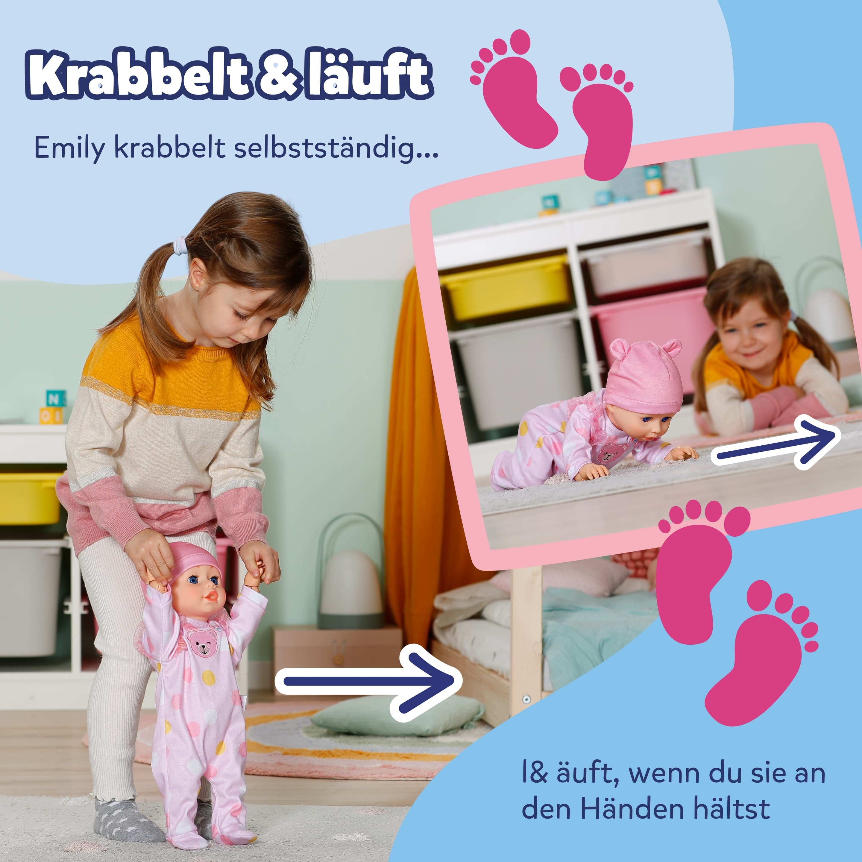 Produktbild BABY born Emily Lauf mit mir 43cm 2 von 8