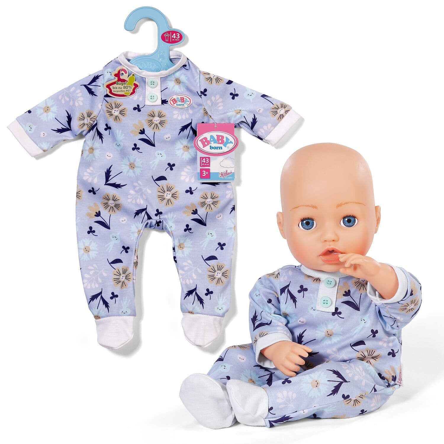 BABY born Strampler Blau 43cm