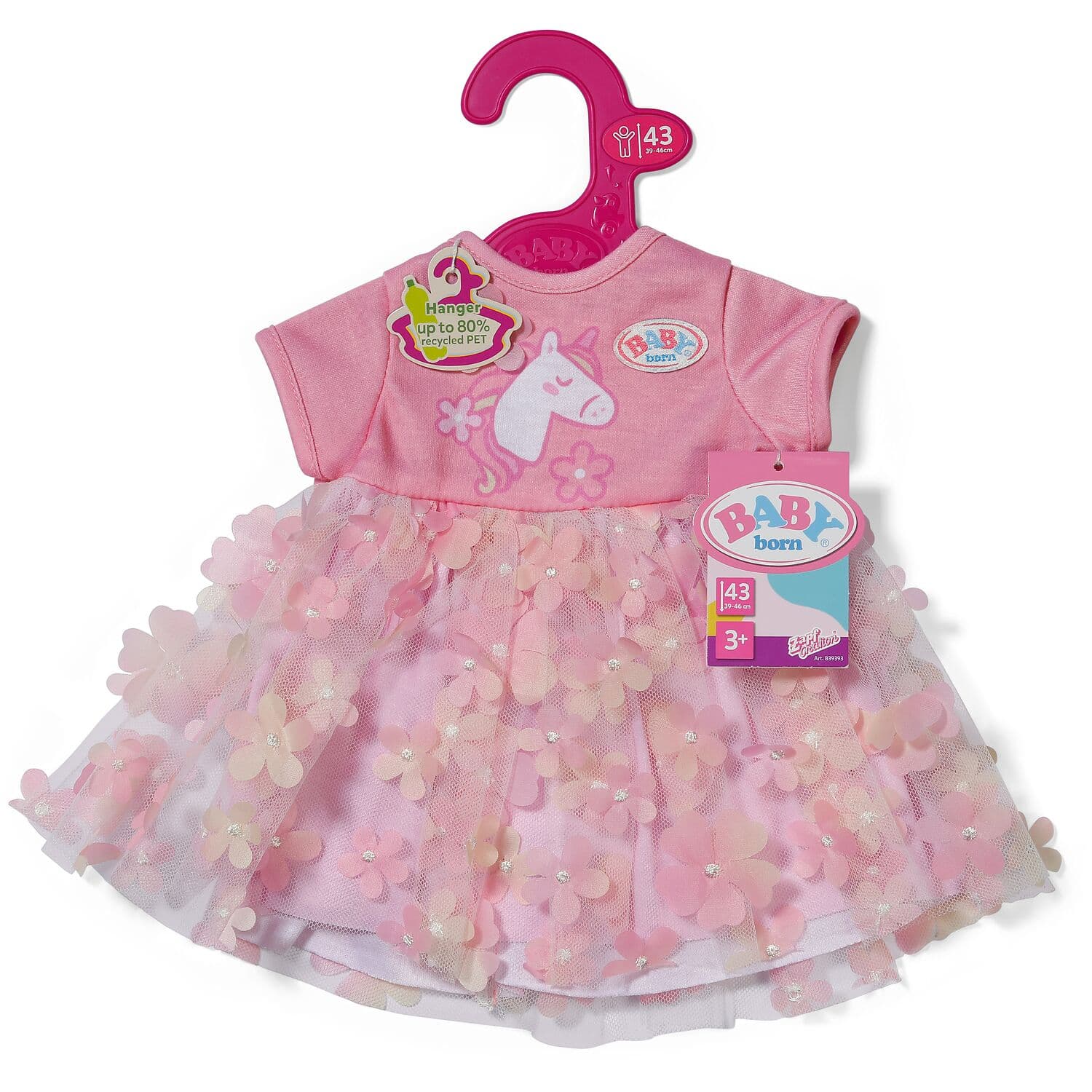 Produktbild BABY born Blumenkleid Einhorn 43cm 2 von 4