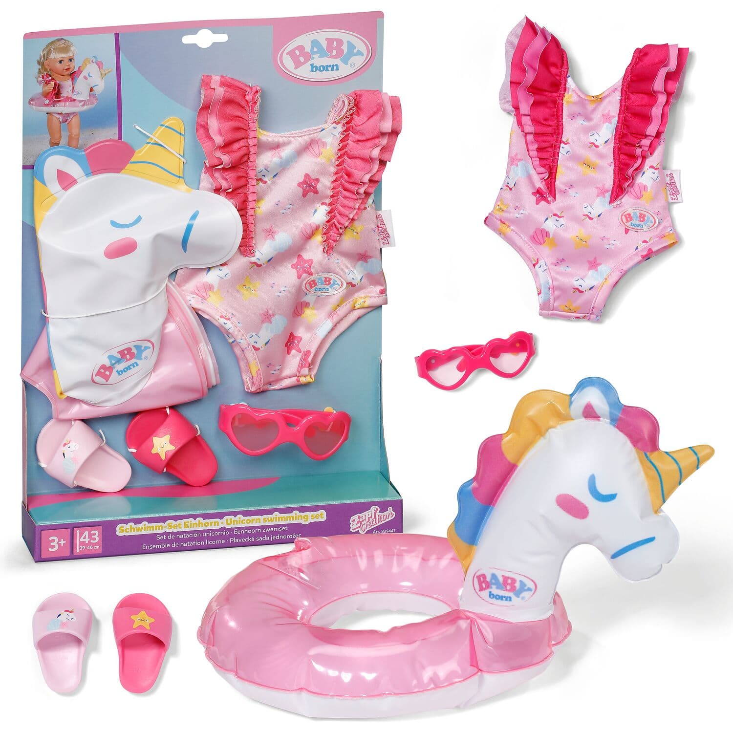 BABY born Schwimmset Einhorn 43cm