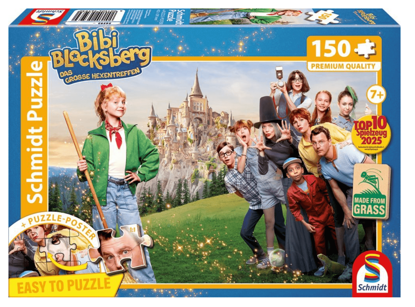 Schmidt Spiele - Bibi Blocksberg: Das große Hexentreffen, 150 Teile, Eco-Friendly, Gras Kinderpuzzle
