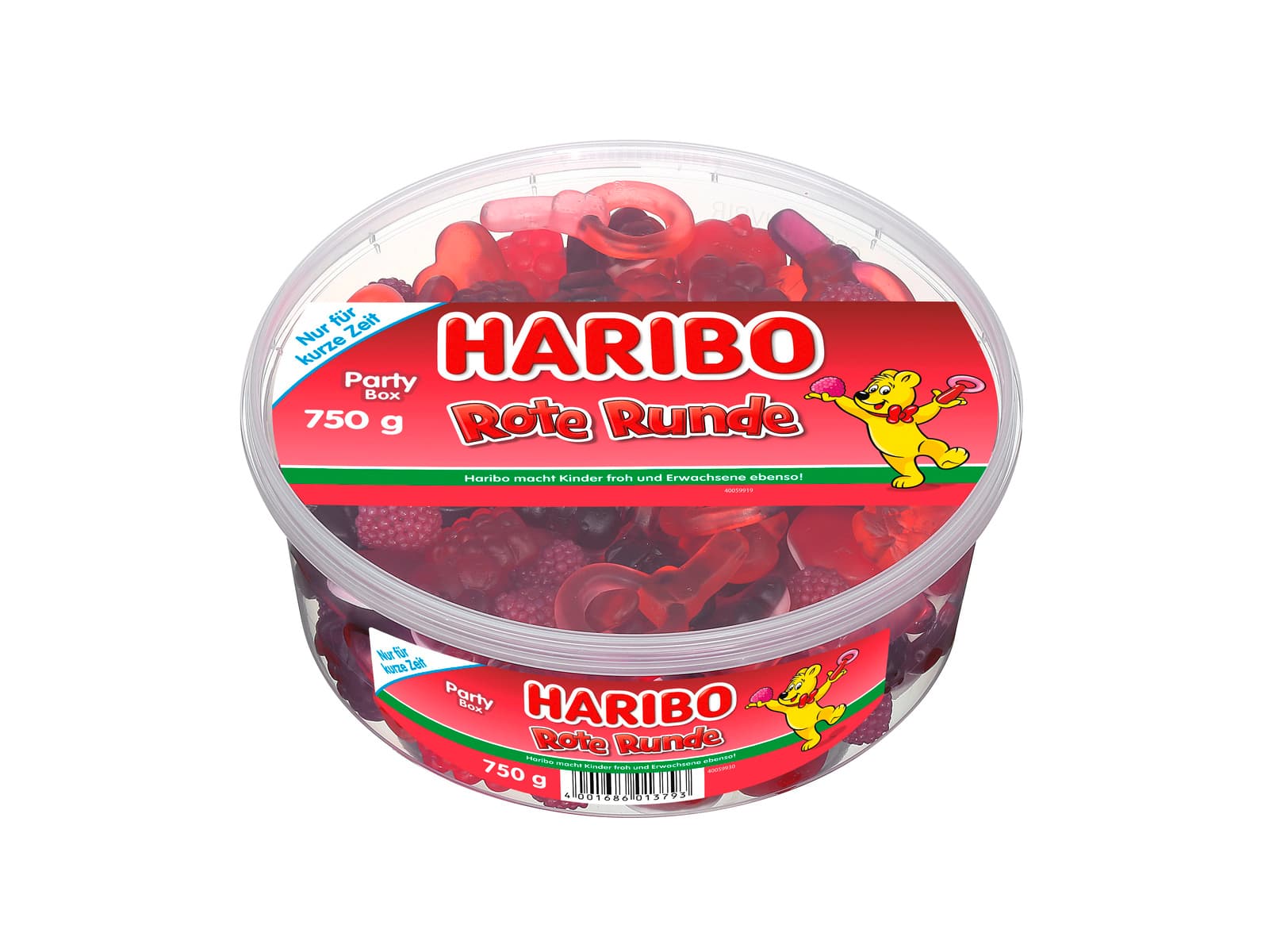 HARIBO Fruchtgummi Rote Runde Runddose