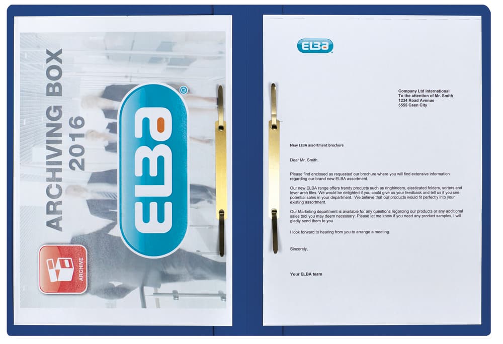 Doppelhefter A4 Manilakarton blau