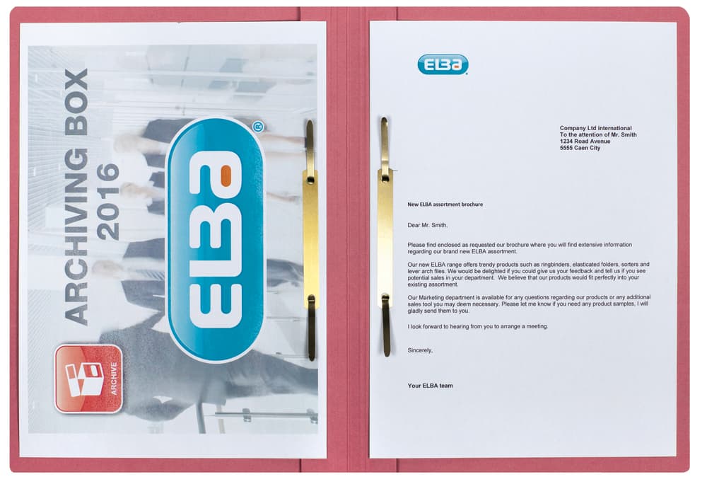 Doppelhefter A4 Manilakarton rot