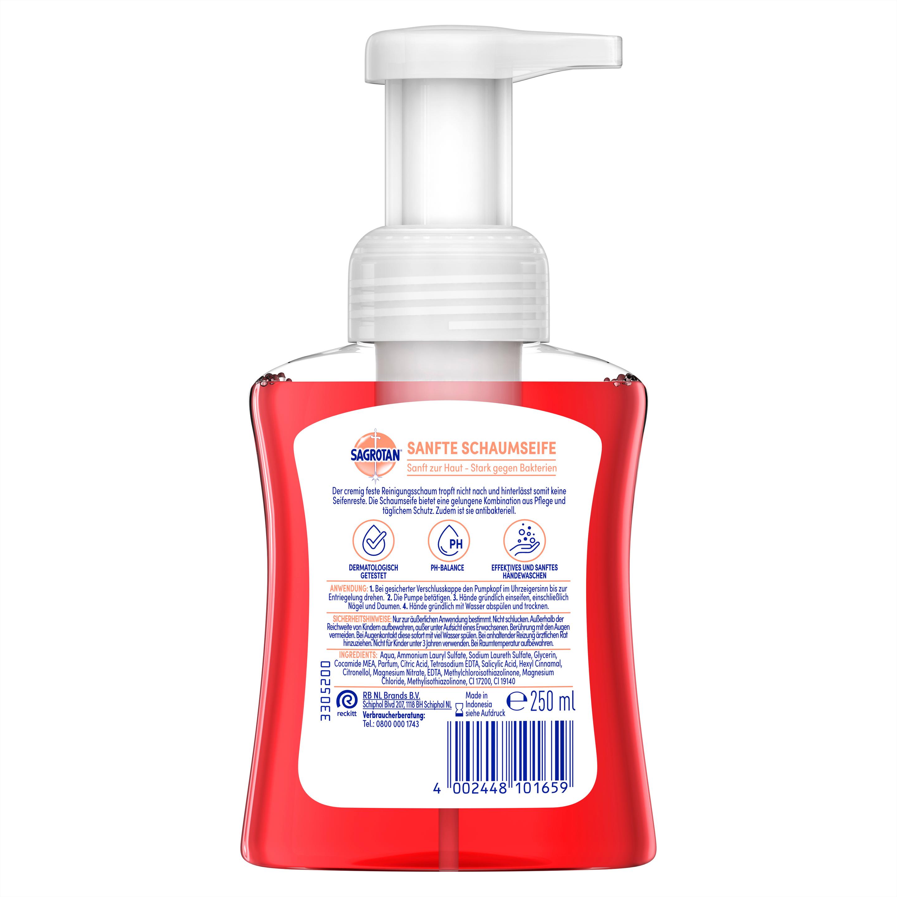 Produktbild Sagrotan Samtschaum Seife Kirschblüte&Rose 2 von 6