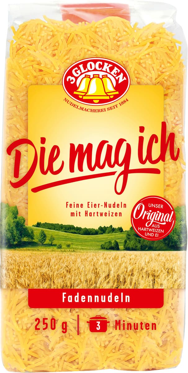 3 Glocken Die mag ich Fadennudeln