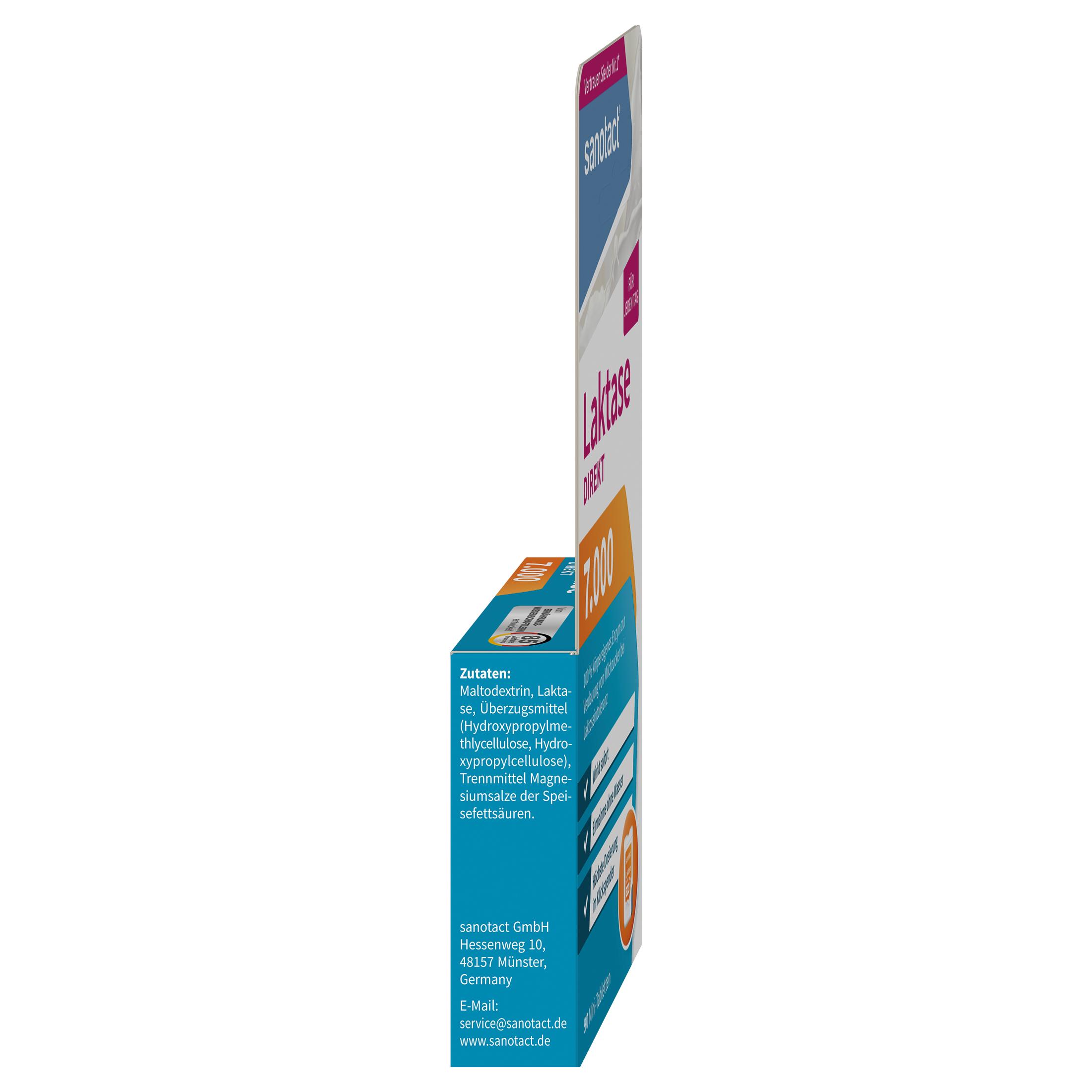 Produktbild sanotact Laktase 7.000 FCC Direkt Mini Tabletten 5 von 5