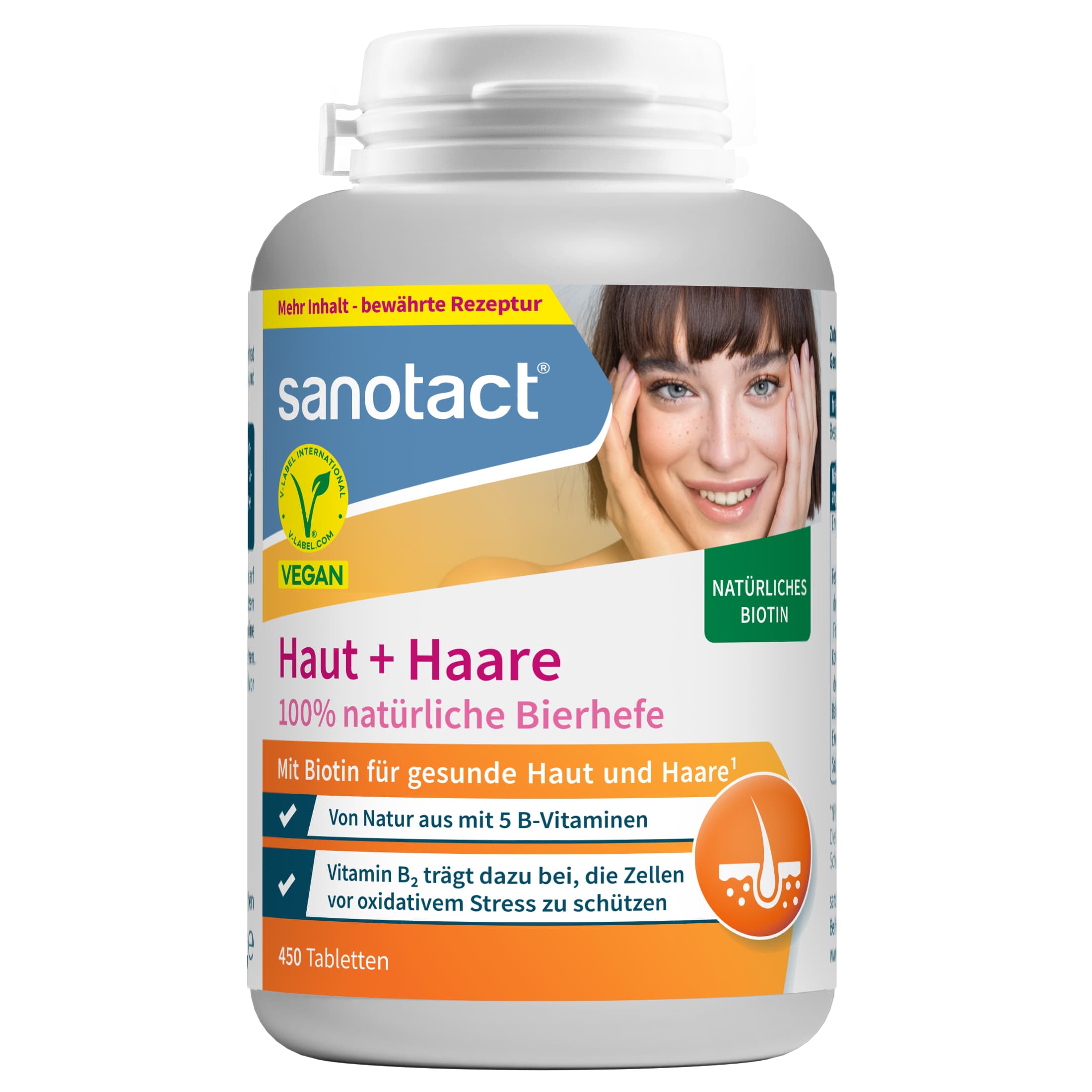 sanotact Haut + Haare Bierhefe Tabletten