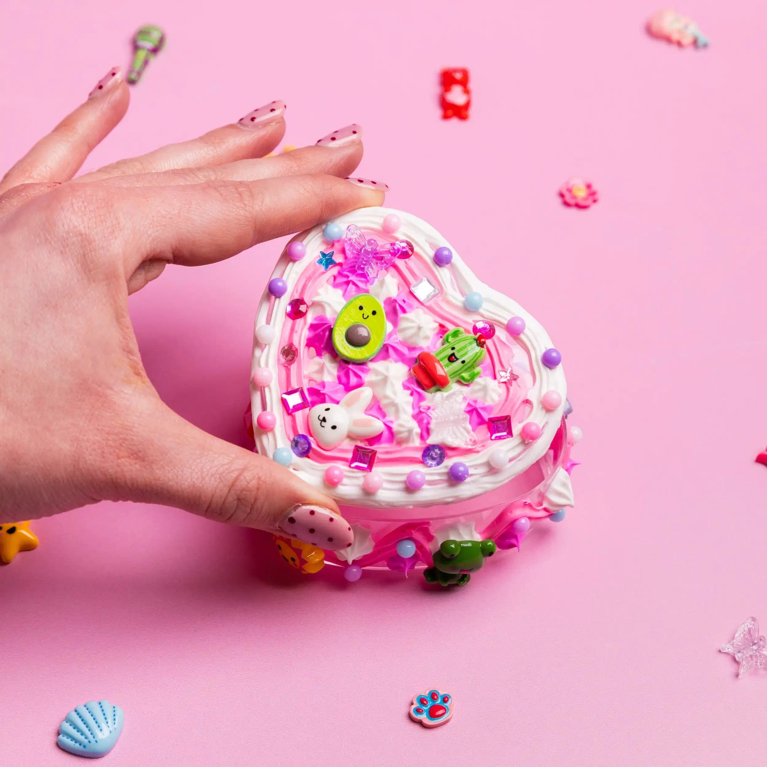 Bauer - Decoden Magic Glitzerherz Schmuckkästchen