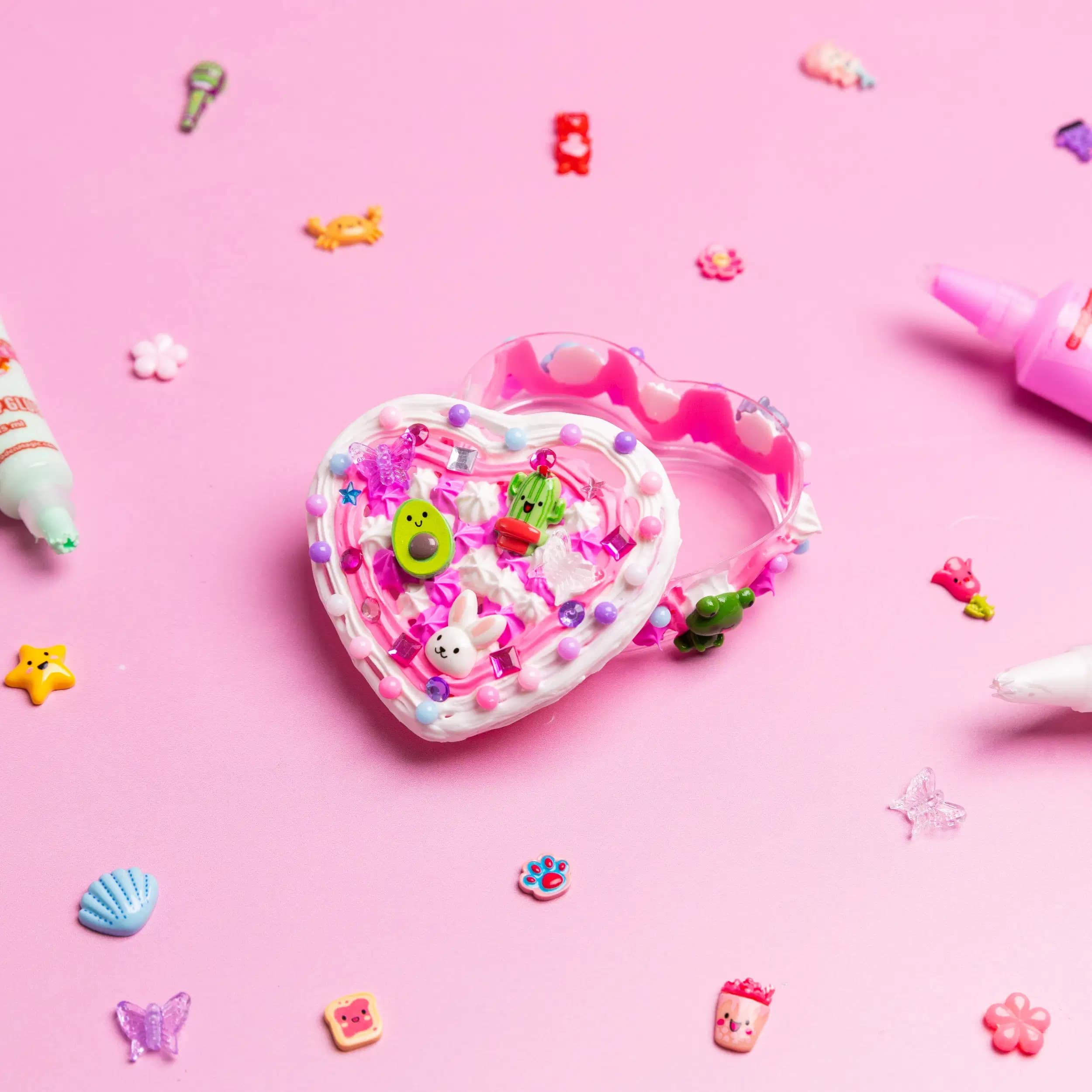 Bauer - Decoden Magic Glitzerherz Schmuckkästchen