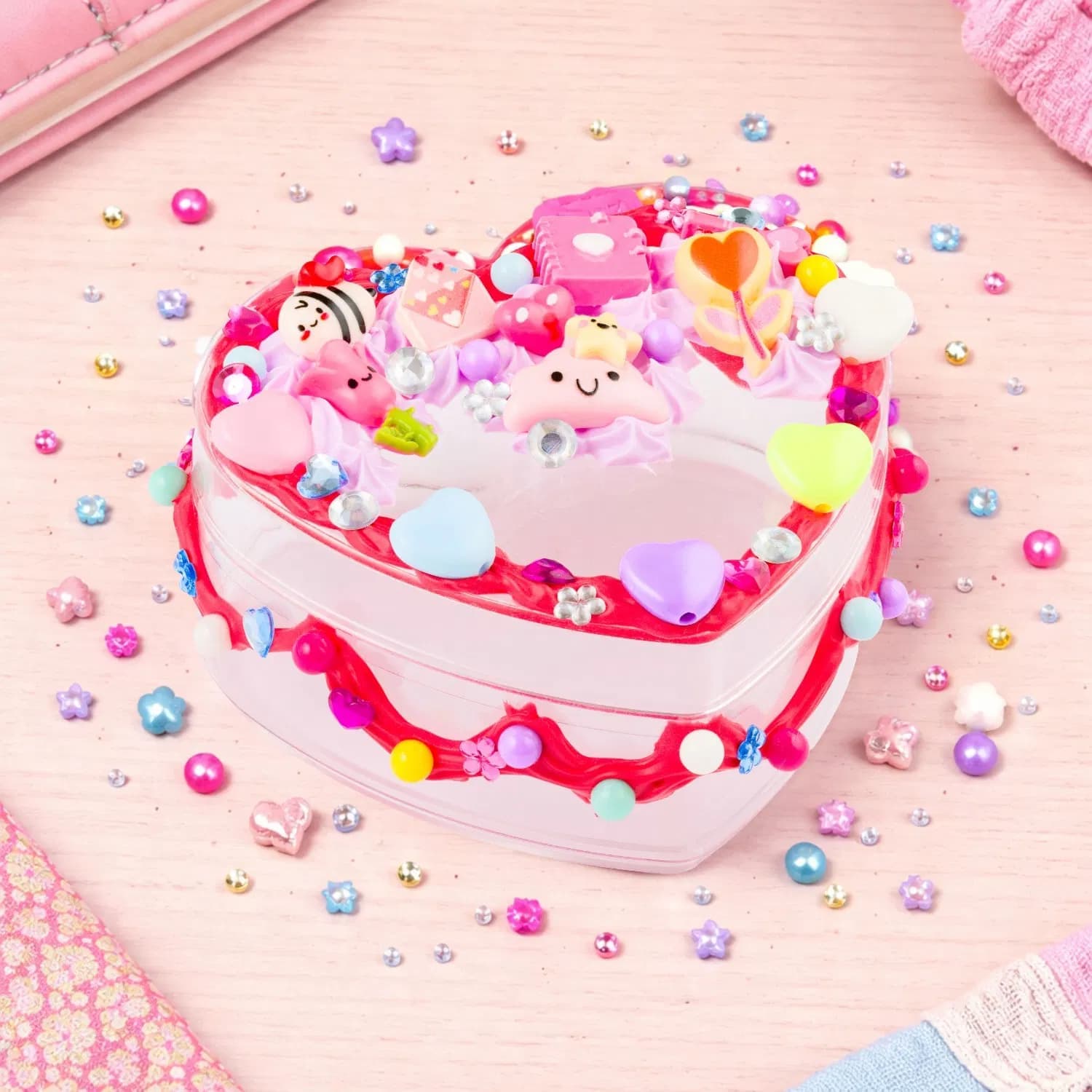 Bauer - Decoden Magic Glitzerherz Schmuckkästchen