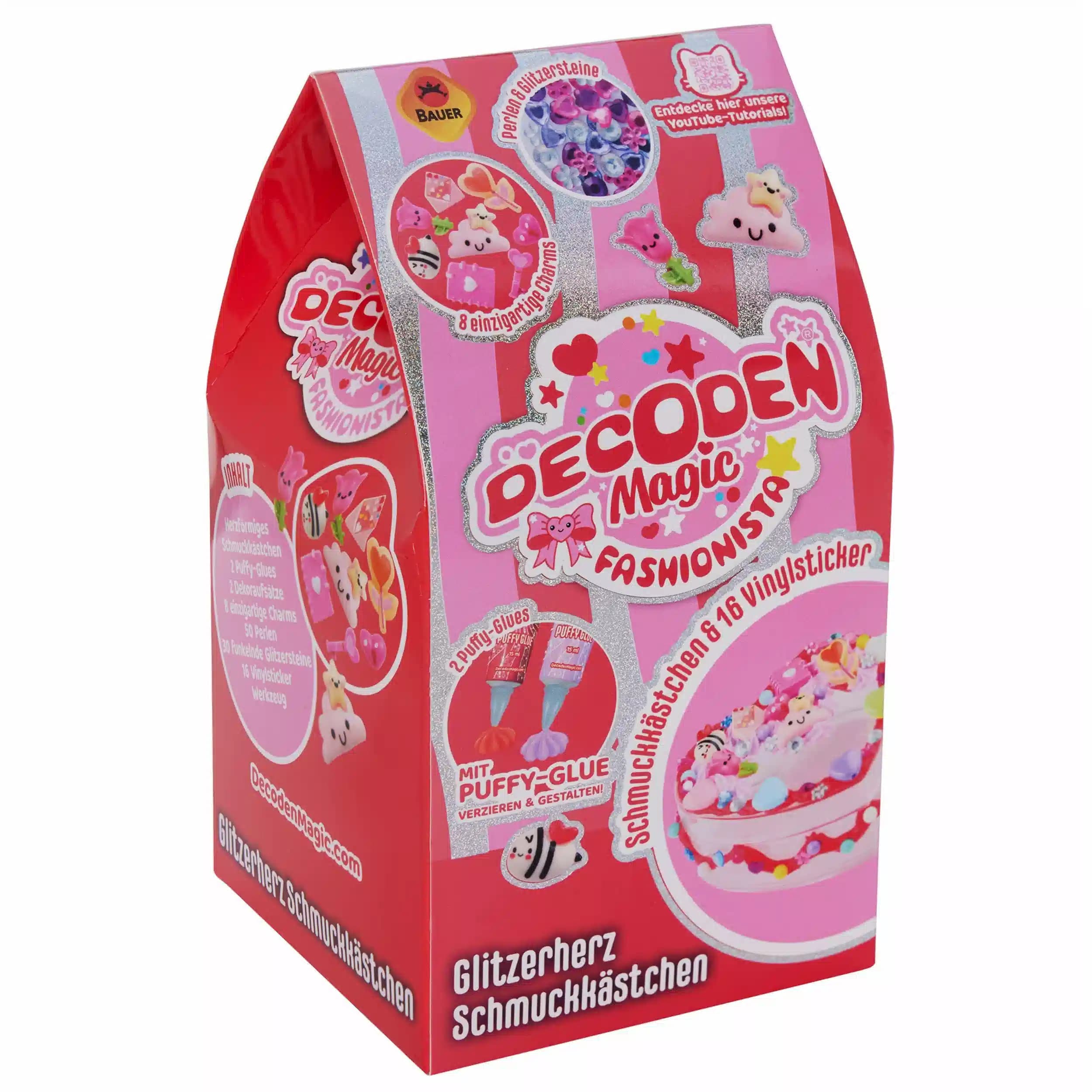 Bauer - Decoden Magic Glitzerherz Schmuckkästchen