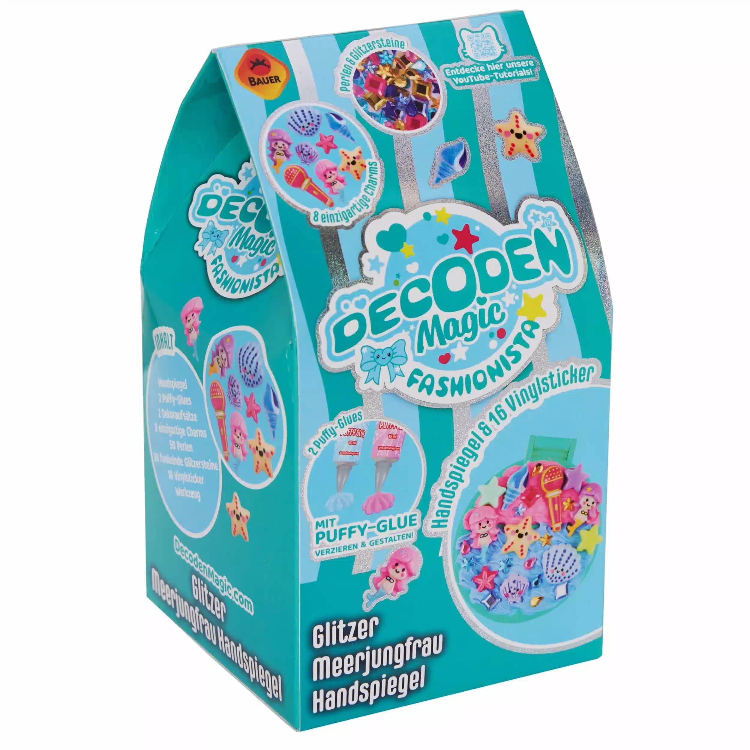 Bauer - Decoden Magic Glitzer-Meerjungfrau Handspiegel