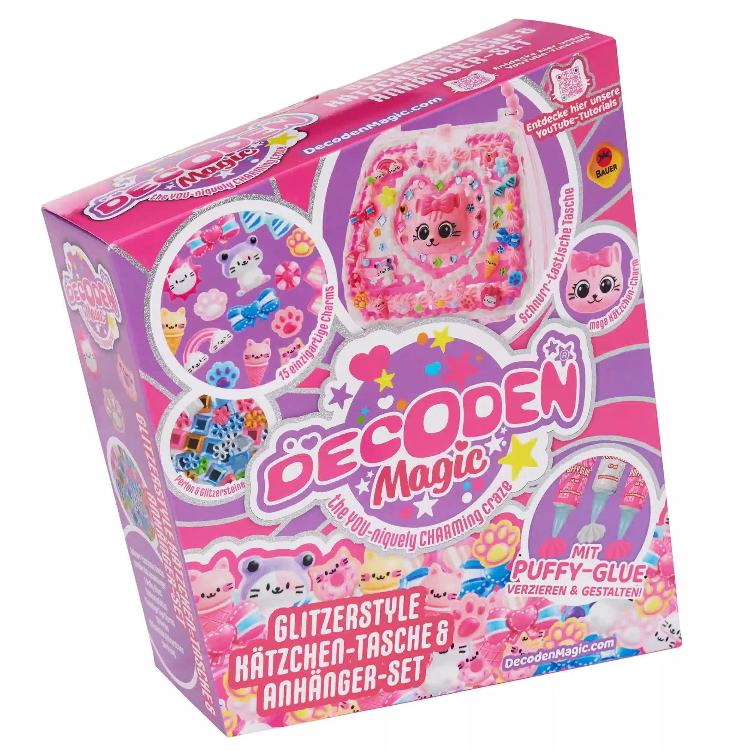 Bauer - Decoden Magic Kätzchen-Tasche & Anhänger-Set