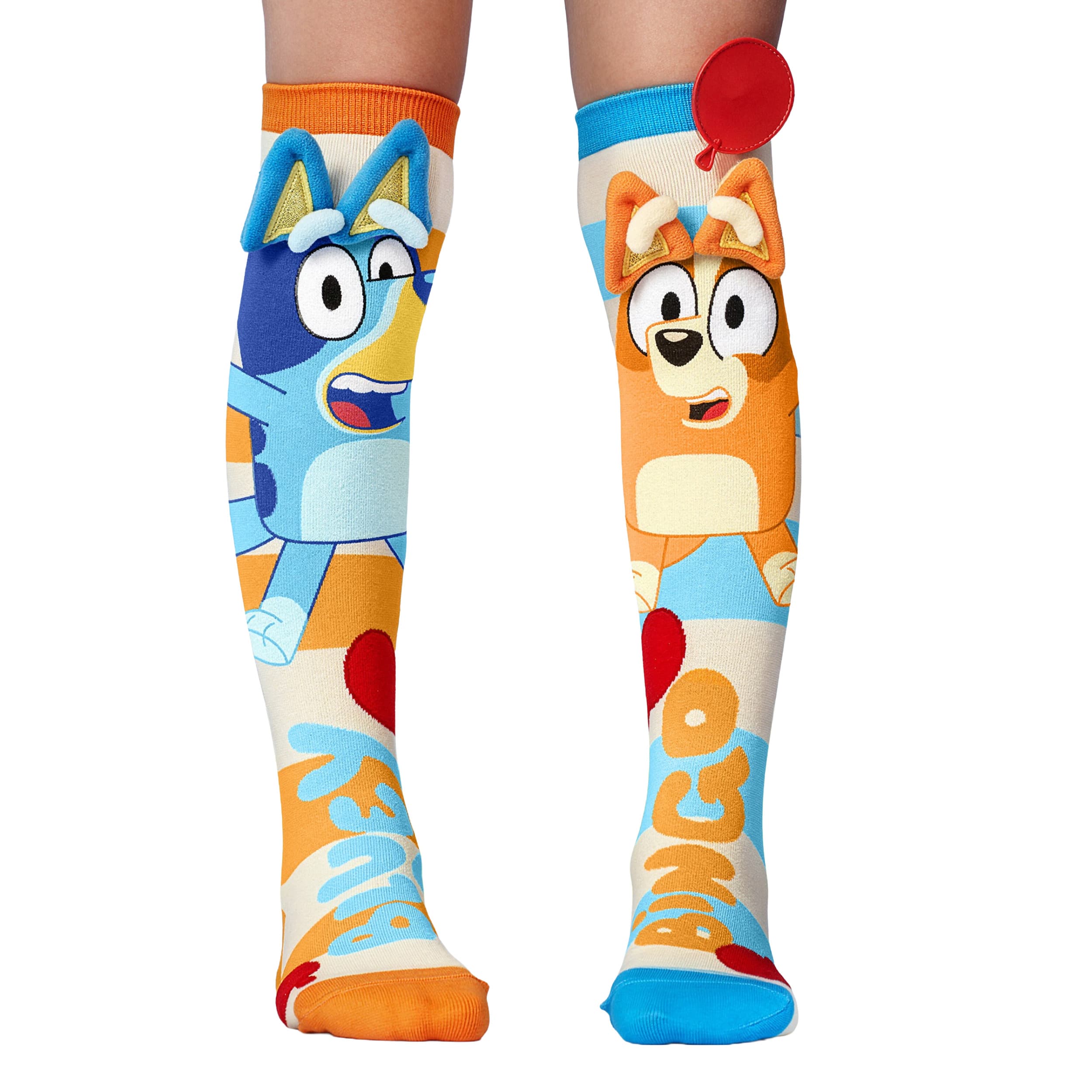 MADMIA - Bluey Socken mit 3D-Applikationen, Alter: 6-99 Jahre