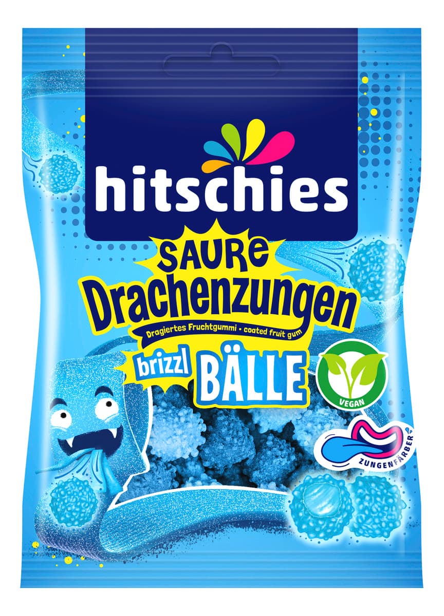 Saure Drachenzungen brizzl Bälle blau 