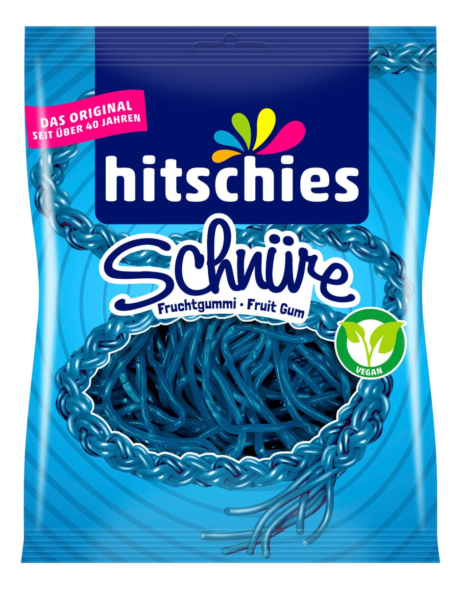hitschies Schnüre Fruchtgummi blau 