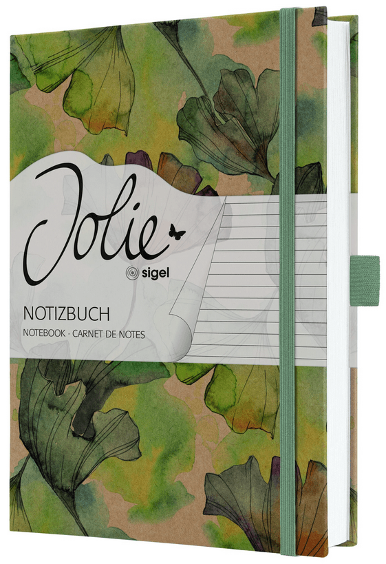 sigel Jolie Notizbuch  Pure Ginkgo ca. A5 liniert