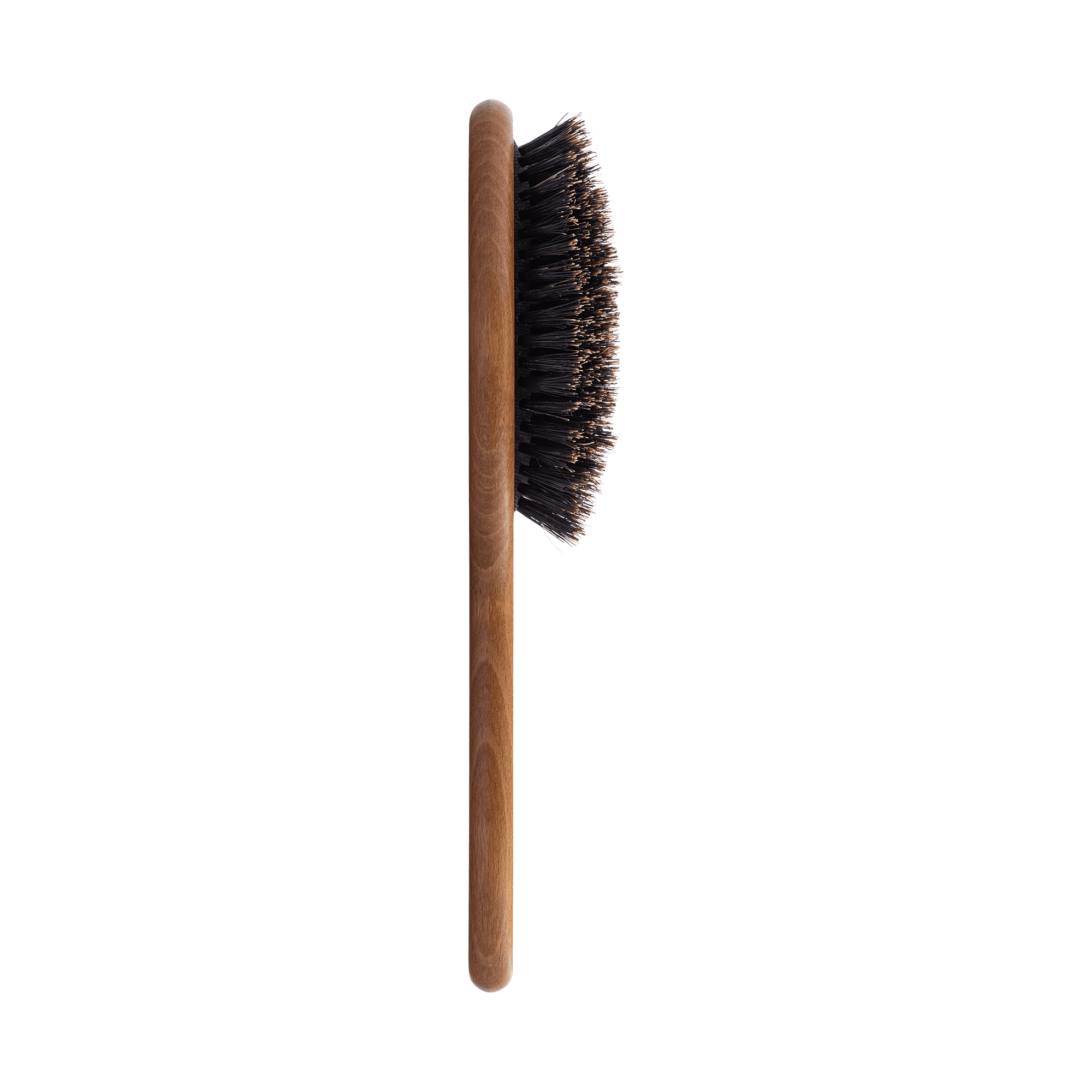 Cepillo neumático FALLER, madera de haya vaporizada, ovalado grande, cerdas de jabalí, con logotipo grabado a láser.