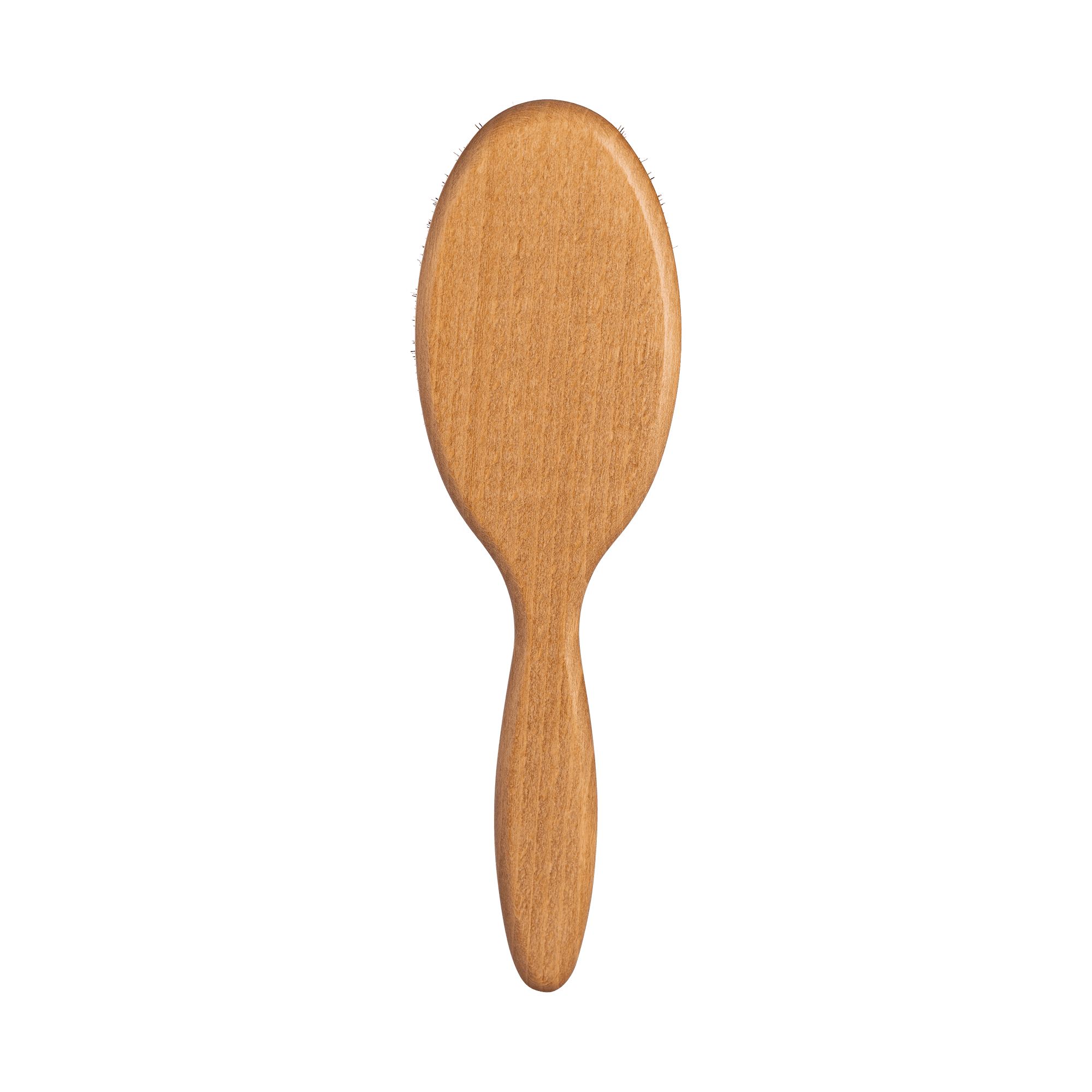 Cepillo neumático FALLER, madera de haya vaporizada, ovalado grande, cerdas de jabalí, con logotipo grabado a láser.