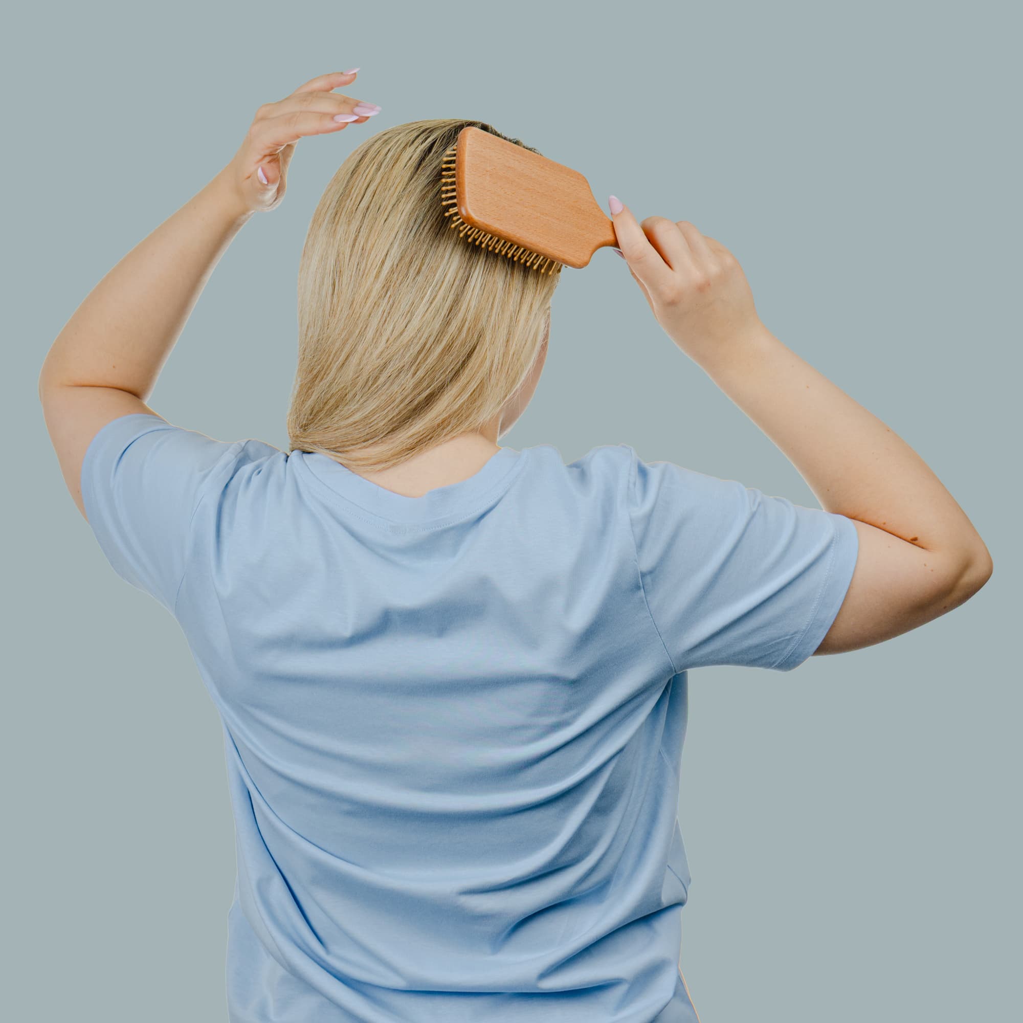 FALLER Pneumatikbürste, Buche gedämpft, Paddle groß, Holzstifte mit Noppen, mit Laserlogo