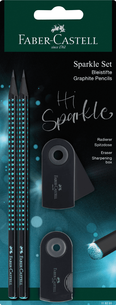 FABER-CASTELL Schreibset Sparkle Midnight ocean