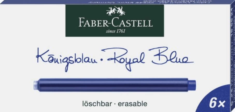 FABER-CASTELL Großraum-Standardtintenpatronen blau 5er
