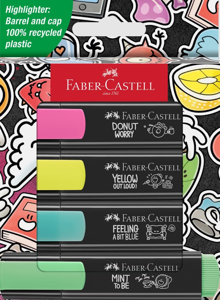 FABER-CASTELL Textmarker TL 46 Graffiti. 4er Etui