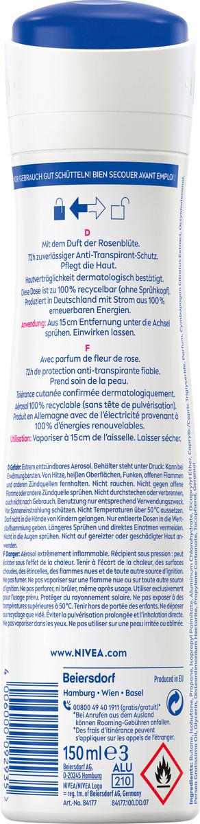 Produktbild Nivea Deospray Rosenblüte Anti-Transpirant 2 von 2