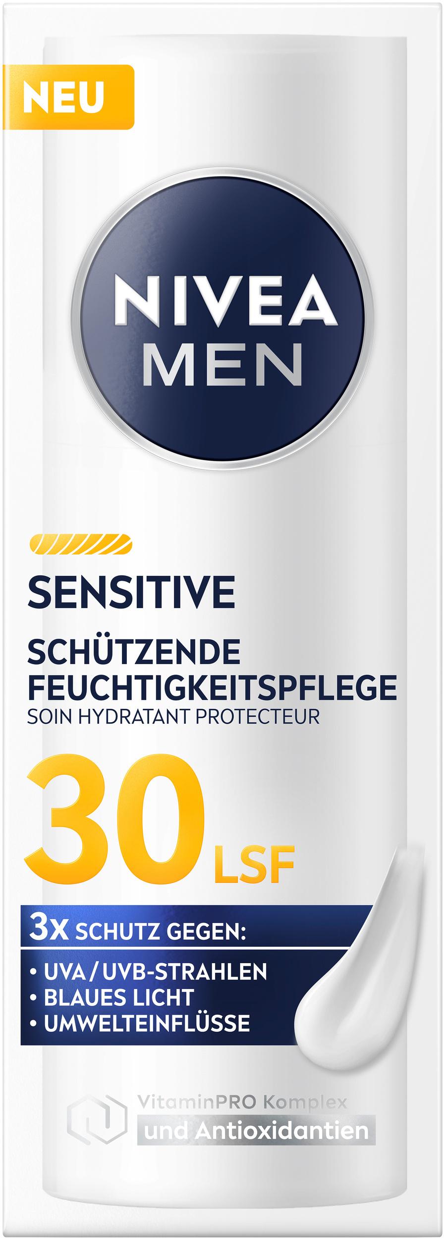 NIVEA MEN Sensitive Schützende Feuchtigkeitspflege LSF30 