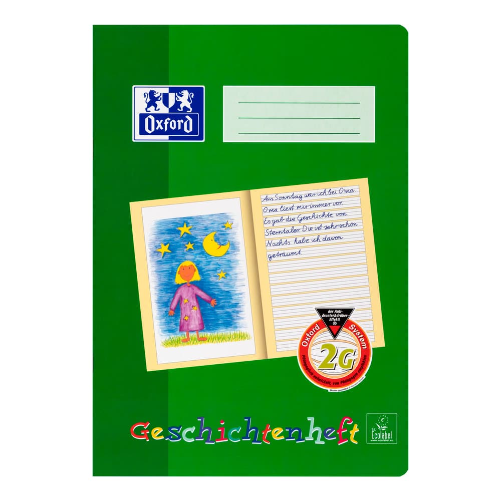 Oxford Schreiblernheft / Geschichtenheft A4 Lineatur 2G 16 Blatt