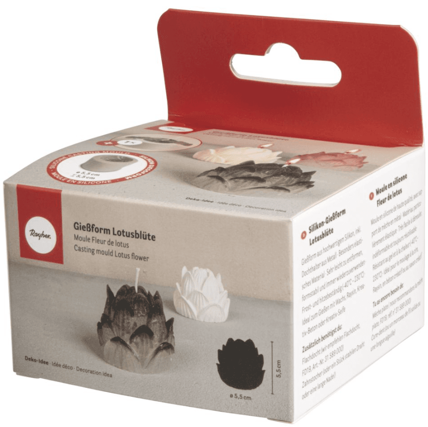 rayher  Silikon Gießform Lotusblüte ø 5,5cm Höhe 5,5cm