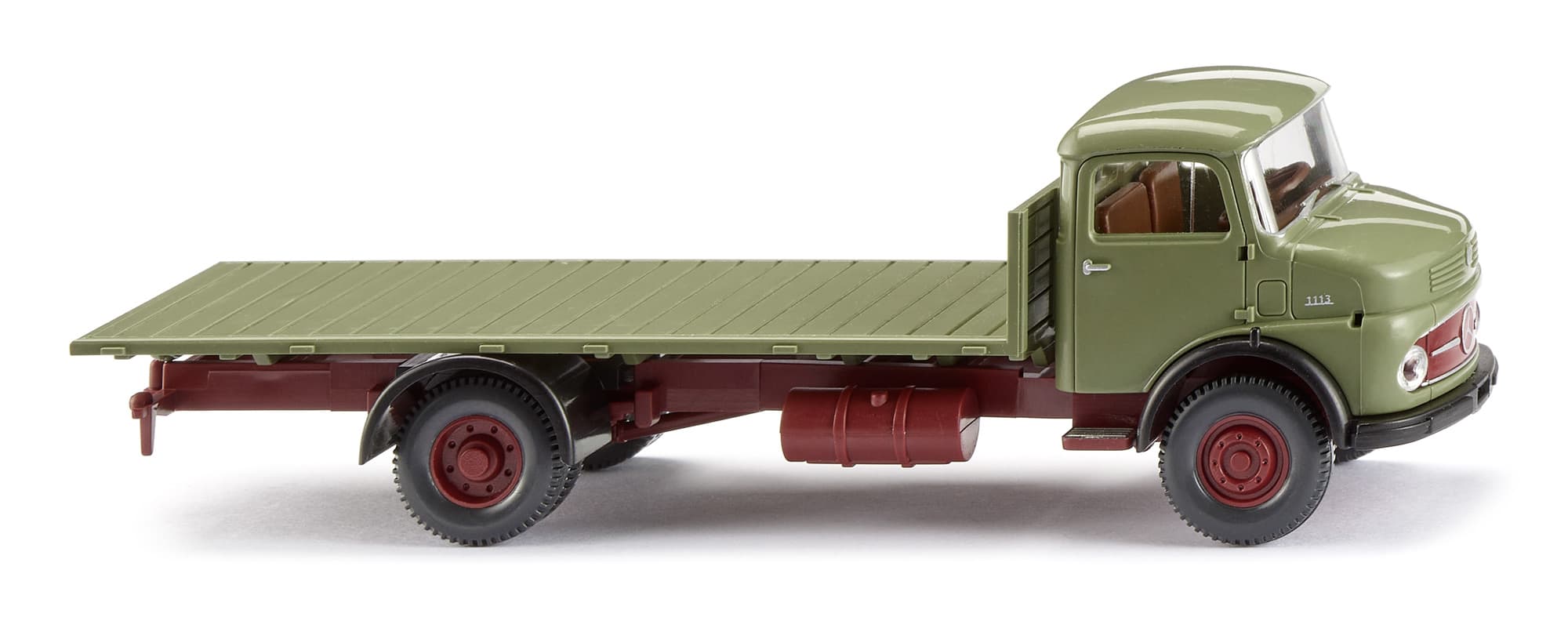WIKING 085203 1:87 Flachpritschen-Lkw (MB Kurzhauber) - schilfgrün 
