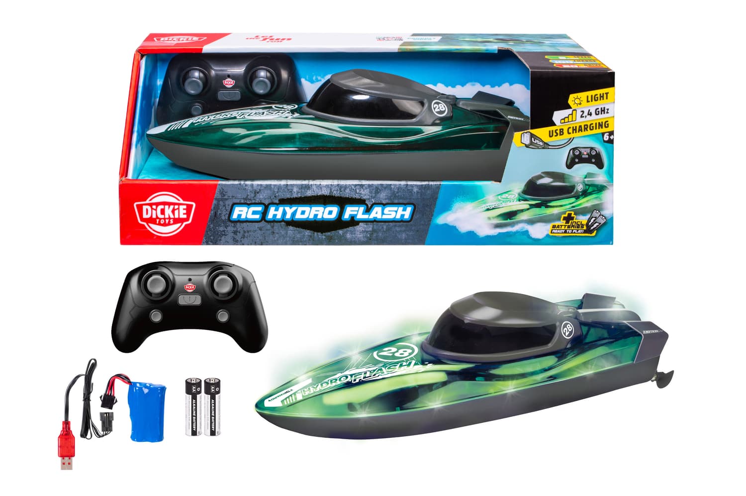 Dickie - 201105015 - RC Hydro Flash Speed Boat, RTR